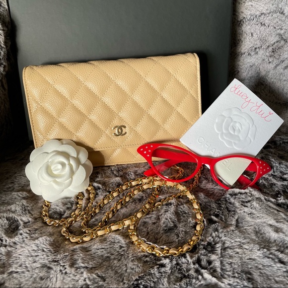 SOLD - Chanel Classic Flap Wallet on Chain WOC Light Beige BRAND NEW - Picture 7 of 7